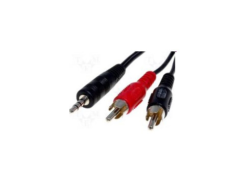 Roline 3.5mm Stereo mini-Jack Cable to 2xRCA 1,5m M/M [11.99.4341] Εικόνα 1