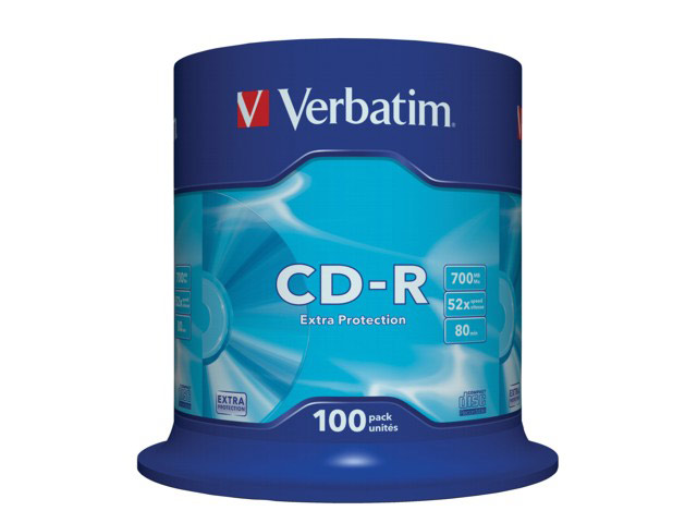Verbatim CD-R Extra Protecion 100-Pack Spindle 52x (700MB) [43411] Εικόνα 1