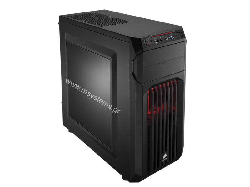Corsair Carbide Series SPEC-01 Red LED Mid-Tower Gaming Case - Black [CC-9011050-WW] Εικόνα 1