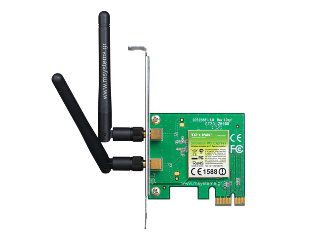 Tp-Link Wireless N300 PCI Express Adapter 300Mbps V2.0 [TL-WN881ND] Εικόνα 1