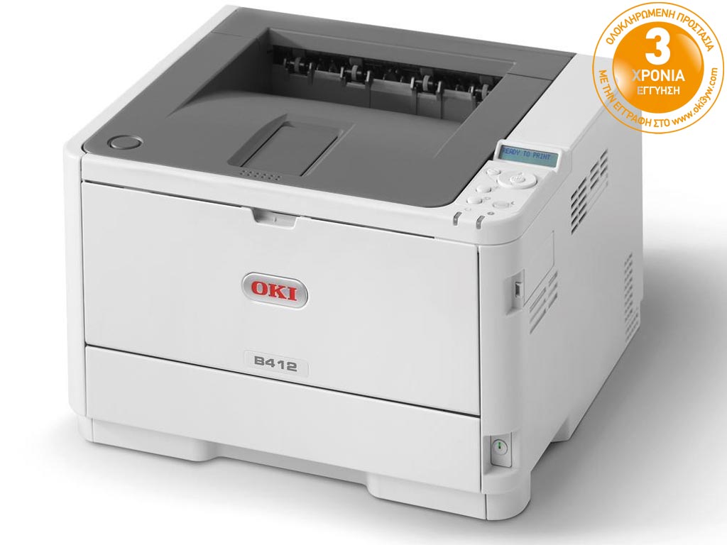 OKI Ασπρόμαυρος Εκτυπωτής B412dn Laser Printer Εικόνα 1