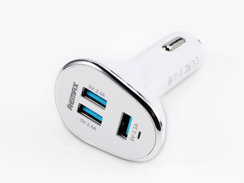 Remax High Speed Car Charger 6.3A USB x3 - White [CH-USB-3WH] Εικόνα 1