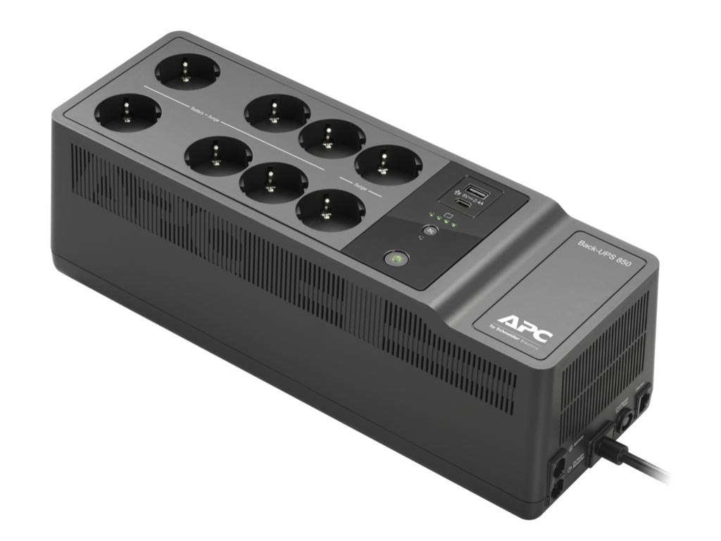 APC Power-Saving Back-UPS 8 Outlet + USB Type-C + Type-A Charger 850VA/520W 230V [BE850G2-GR] Εικόνα 1