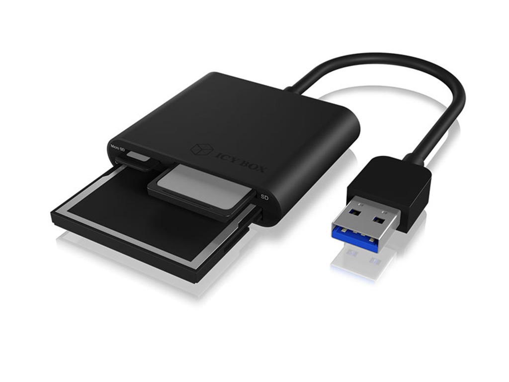 RaidSonic Icy Box USB 3.0 Media Card Reader CF / SD / microSD [IB-CR301-U3] Εικόνα 1