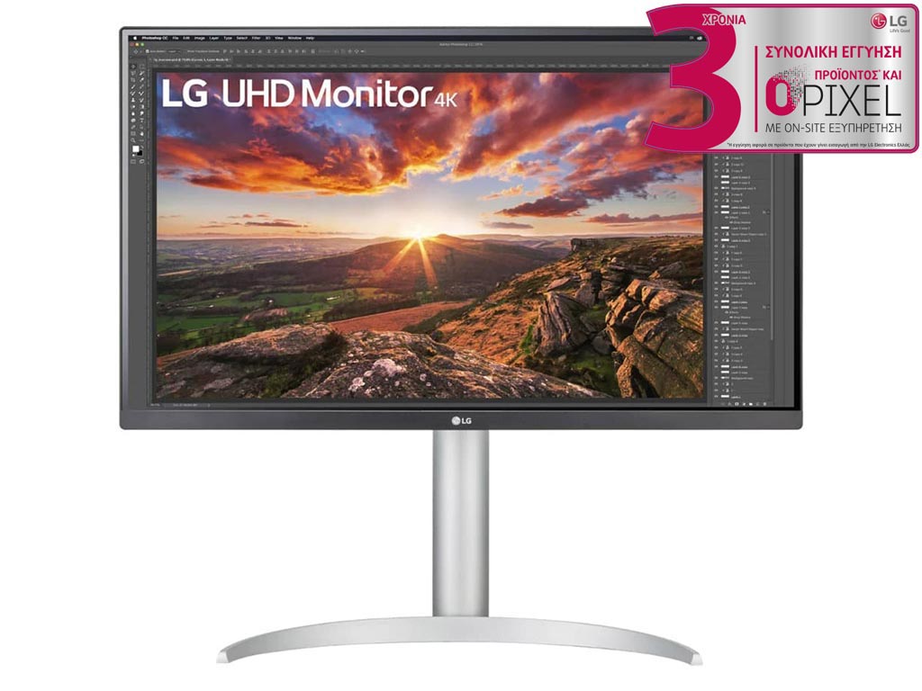LG Electronics 27UP850-W Ultra HD 4K 27¨ Wide LED IPS 60Hz / 5ms with AMD FreeSync - HDR Ready Εικόνα 1