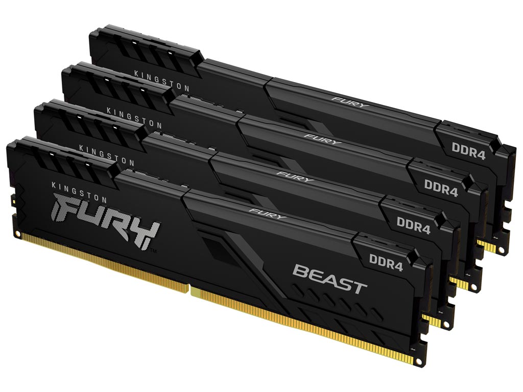Kingston 128GB FURY Beast DDR4 2666MHz Non ECC CL16 Kit Of 4