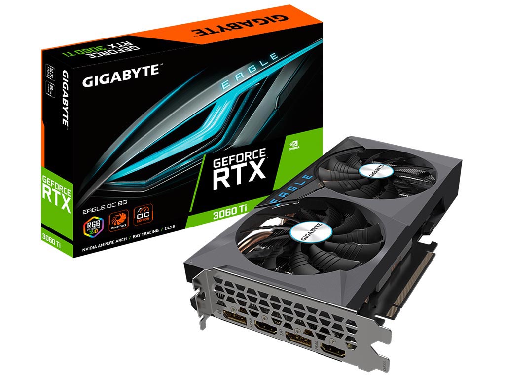 Gigabyte GeForce RTX 3060 Ti Eagle OC 8GB rev.2.0 LHR [GV-N306TEAGLE OC-8GD] Εικόνα 1