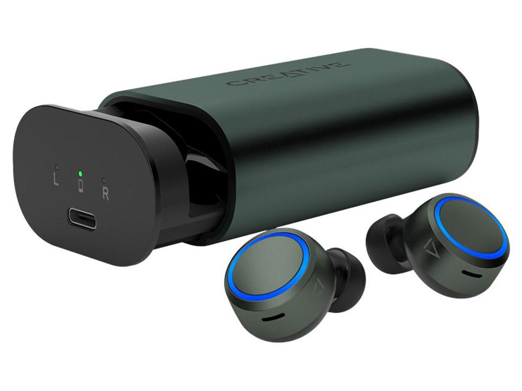 Creative Outlier Air V3 True Wireless Bluetooth Earphones - Black/Green [51EF0940AA000] Εικόνα 1