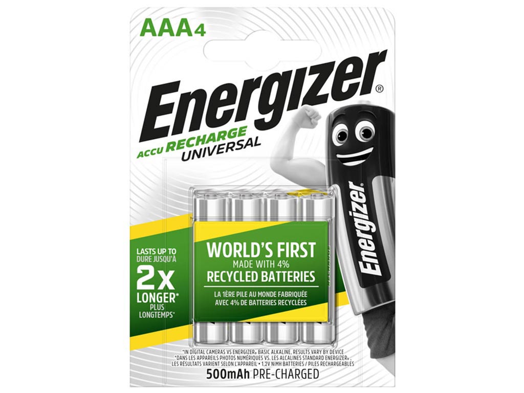 Energizer Επαναφορτιζόμενες Μπαταρίες ΑΑA-HR03 4-Pack Εικόνα 1
