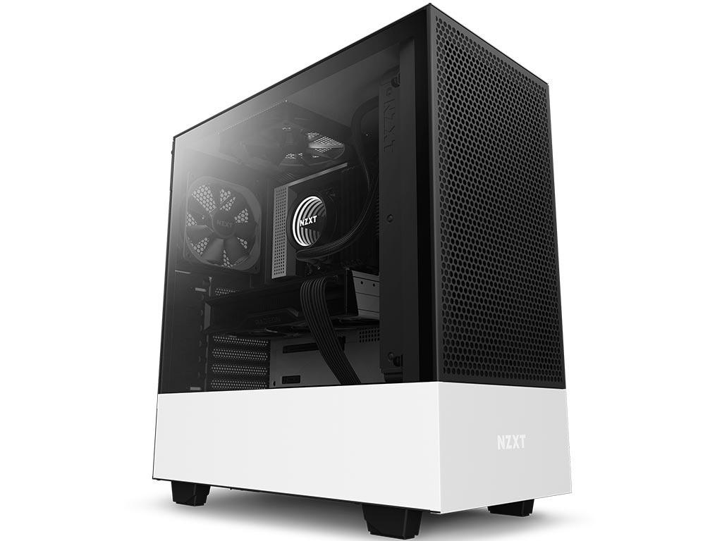 NZXT H510 Flow Windowed Mid-Tower Case Tempered Glass - White [CA-H52FW-01] Εικόνα 1