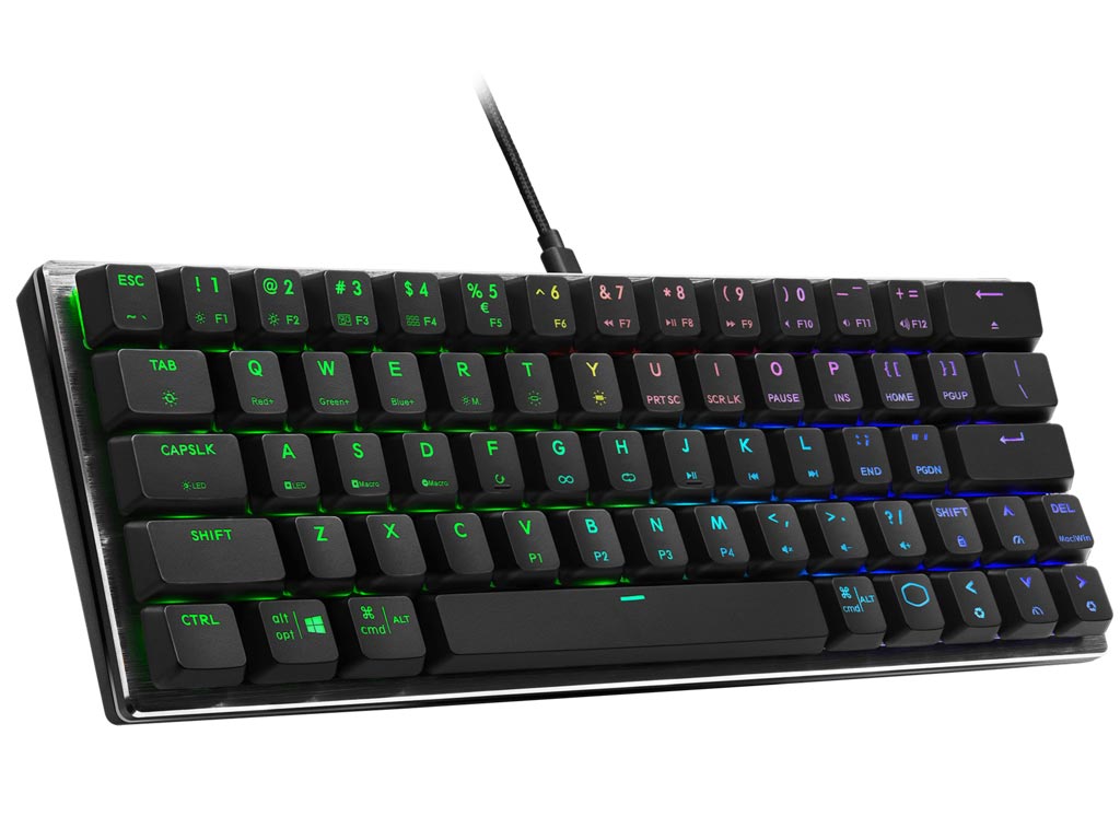 Cooler Master SK620 60% Low Profile RGB Mechanical Gaming Keyboard -  Space Gray - TTC Low Profile Red Switches [SK-620-GKTR1-US] Εικόνα 1