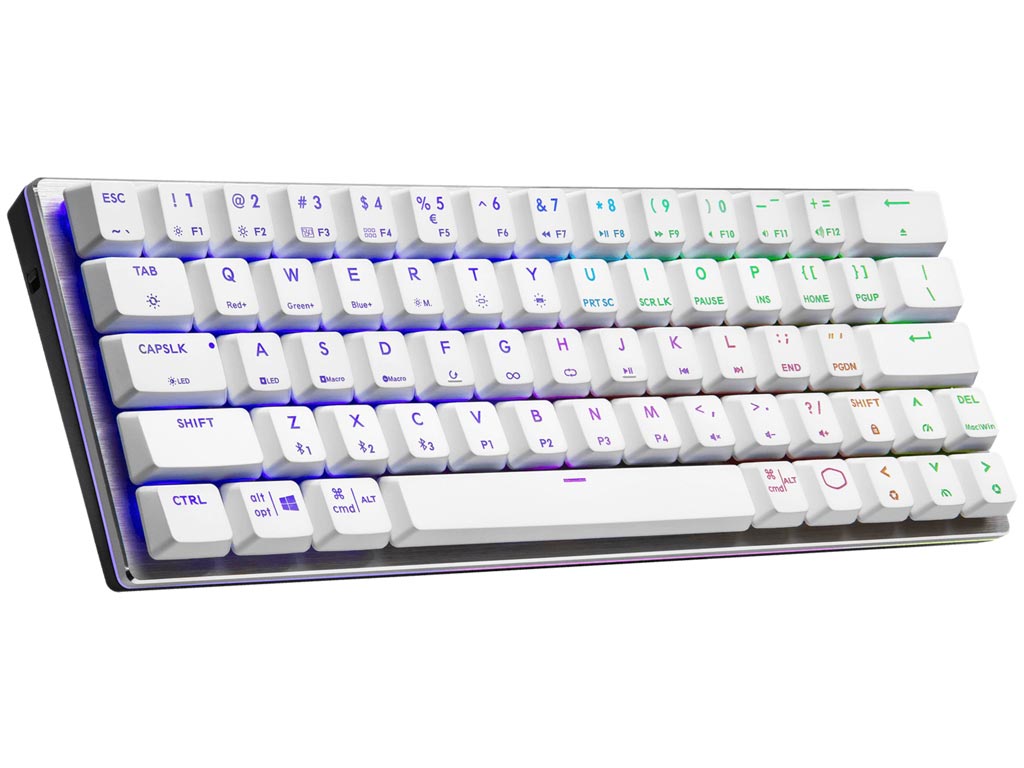 Cooler Master SK622 Wireless 60% Low Profile RGB Mechanical Gaming Keyboard - Silver White - TTC Low Profile Red Switches [SK-622-SKTR1-US] Εικόνα 1
