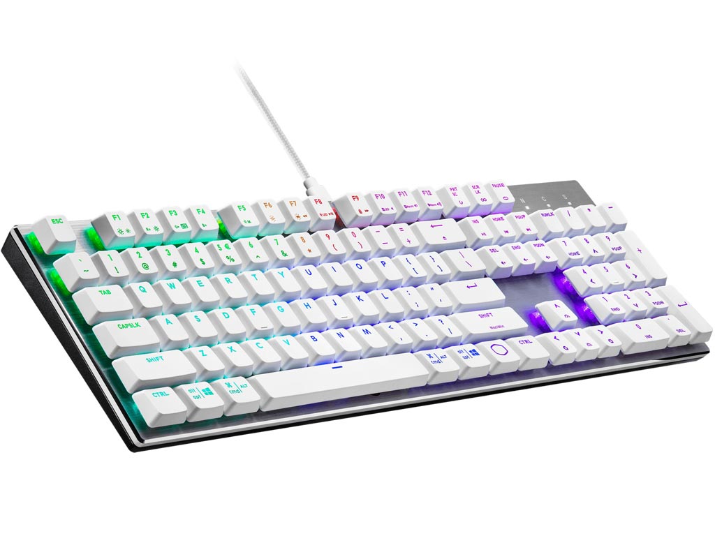 Cooler Master SK652 Low Profile RGB Mechanical Gaming - Silver White - TTC Low Profile Red Switches [SK-652-SKTR1-US] Εικόνα 1