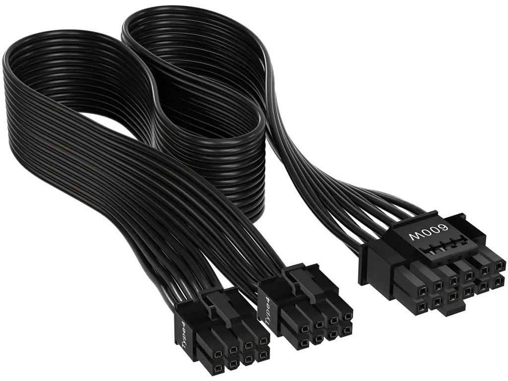 Corsair PCIe 5.0 12+4 pin Cable Type 4 600W - Black [CP-8920284] Εικόνα 1