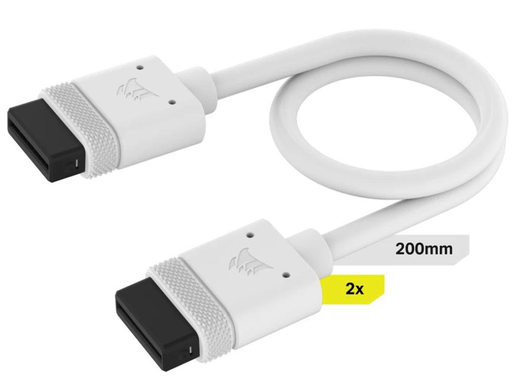 Corsair iCUE Link Cable Kit 2x 200mm - White [CL-9011128-WW] Εικόνα 1