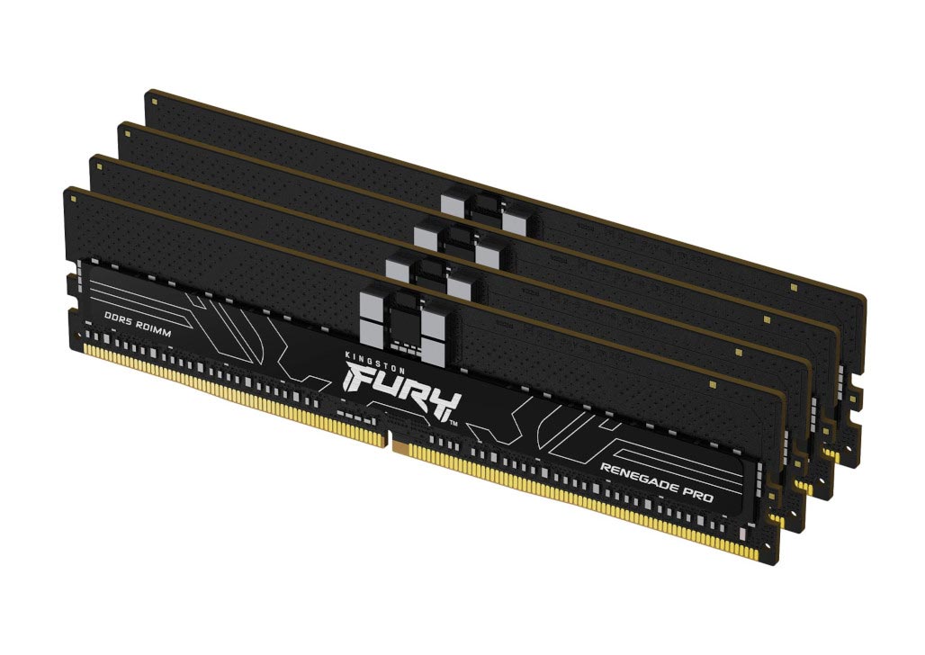 Kingston 128GB FURY Renegade Pro DDR5 6000MHz ECC Registered CL32 (Kit of 4) [KF560R32RBK4-128] Εικόνα 1