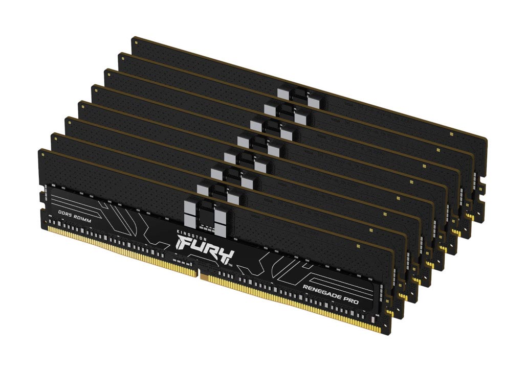 Kingston 128GB FURY Renegade Pro DDR5 6400MHz ECC Registered CL32 (Kit of 8) [KF564R32RBK8-128] Εικόνα 1