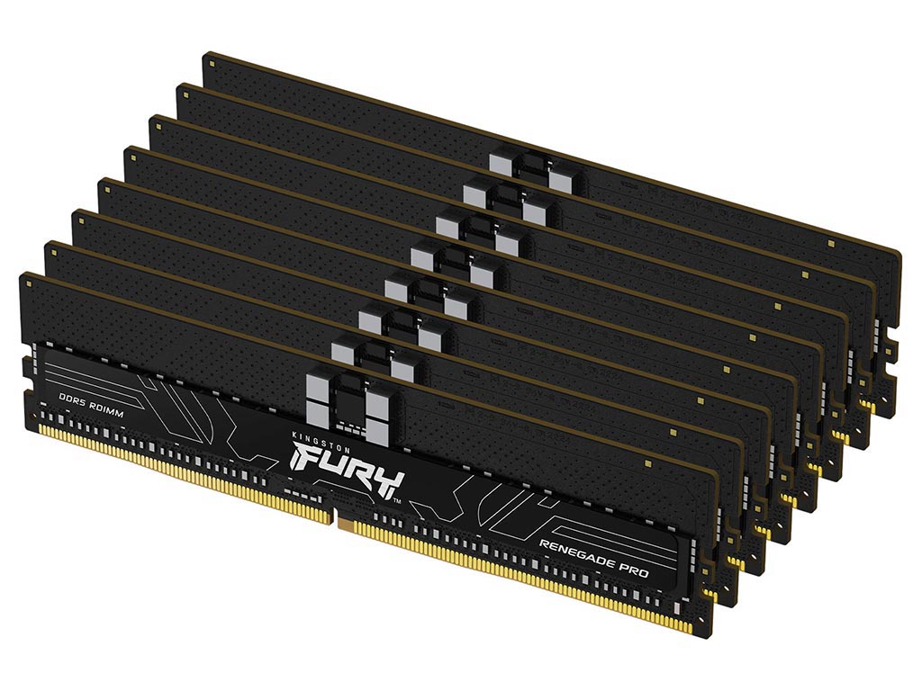 Kingston 128GB Fury Renegade Pro 5600MHz DDR5 ECC Registered CL28 (Kit of 8) [KF556R28RBEK8-128] Εικόνα 1