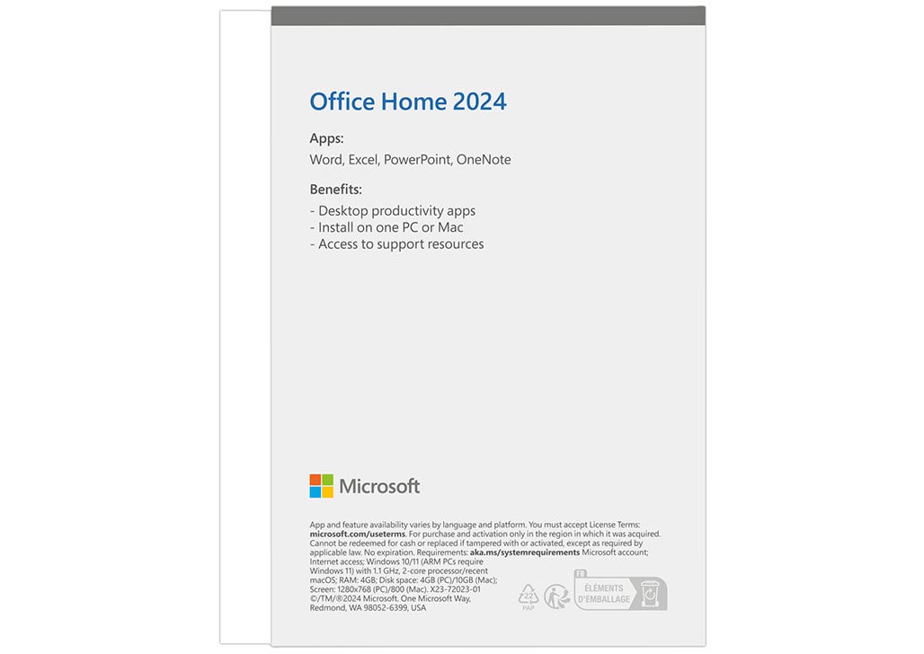 Microsoft Office 2024 Home and Student Medialess English EP206812