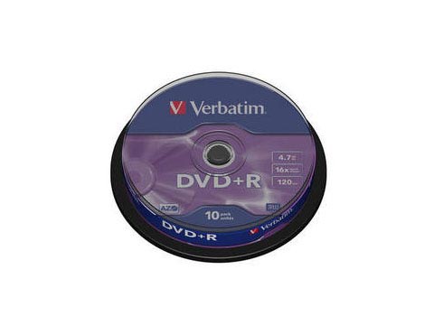 Verbatim DVD+R Matt Silver 10-Pack Spindle 16x Speed (4.7GB) [43498] Εικόνα 1