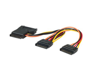 Roline Power Supply Y-Adapter Power Cable 1x SATA / 3x SATA ST 0.15m