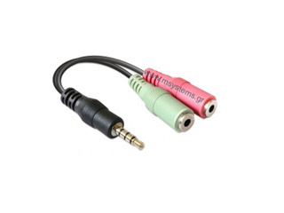 Delock 3.5mm Stereo Jack to 2x Stereo jack 3.5mm M/F [65344]