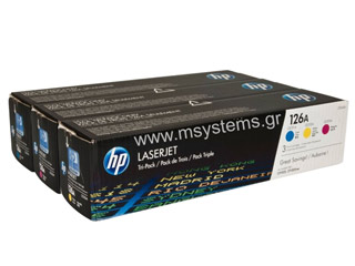 HP 126A 3-pack Cyan/Magenta/Yellow LaserJet Toner