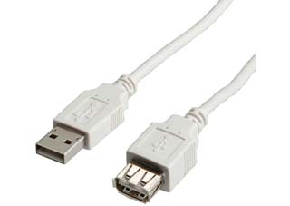Roline Καλώδιο Επέκτασης USB 2.0 Type A (Male) - Type A (Female) - 1.8m [S3112-250 300200-018]