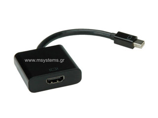 Roline Αντάπτορας Mini DisplayPort (Male) - HDMI (Female) 0.1m [12.99.3129]