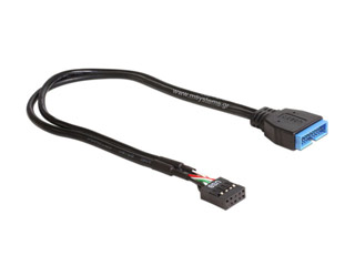 Delock USB 2.0 Pin Header - USB 3.0 Pin Header F/M [83281]