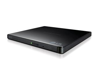 LG Electronics GP57EB40 Slim External Portable DVD-RW - Black