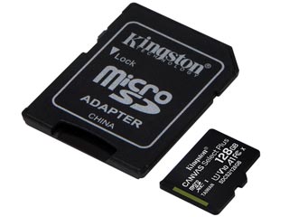 Kingston Canvas Select Plus 128GB micro SDXC Class 10 UHS-1 U1 V10 + SD Adapter [SDCS2/128GB]