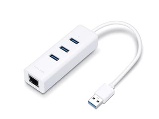 Tp-Link USB 3.0 To Ethernet 10/100/1000 Adapter + 3x Additional USB 3.0 Ports V2.0 [UE330]