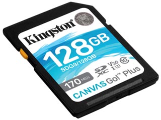 Kingston Canvas Go Plus 128GB SDXC Class 10 UHS-1 U3