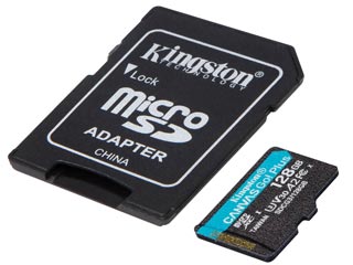Kingston Canvas Go Plus 128GB micro SDXC Class 10 UHS-1 U3