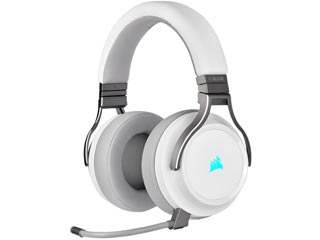 Corsair Virtuoso RGB Wireless High Fidelity Gaming Headset with 7.1 Surround Sound - White