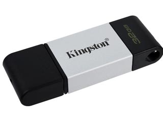 Kingston DataTraveler 80 USB-C Flash Drive  Up to 200MB/s read - 32GB [DT80/32GB]