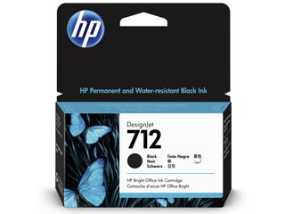 HP 712 Black DesignJet Ink Cartridge - 38ml
