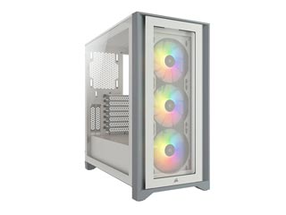 Corsair 4000X iCUE RGB Windowed Mid-Tower Case Tempered Glass - White