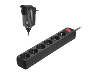 Sonora Πολύπριζο 6 + 1 θέσεων με διακόπτη - 7x Schuko - Black
