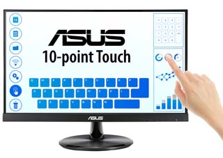 Asus VT229H 21.5 inch Full HD Touch Monitor 1920x1080 IPS 10-Point Touch HDMI VGA Speakers Frameless Black