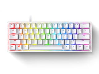 Razer Huntsman Mini 60% Opto-Mechanical Gaming Keyboard - Razer Opto-Mechanical Clicky Switches - US Layout - Mercury White [RZ03-03390300-R3M1]