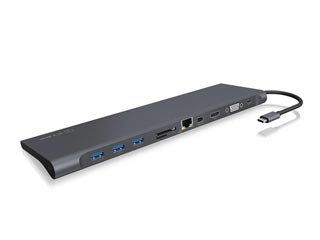 RaidSonic USB Type-C To USB A / USB C / HDMI / micro DisplayPort / VGA / SD Card / Ethernet Docking Station