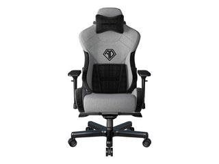Anda Seat Gaming Chair T-Pro II - Grey / Black Fabric with Alcantara Stripes [AD12XLLA-01-GB-F]