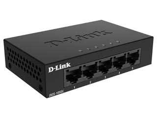 D-Link 5-Port 10/100/1000 Gigabit Unmanaged Ethernet Switch [DGS-105GL]