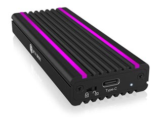 RaidSonic Icy Box External USB-C Aluminium RGB Enclosure for M.2 NVMe SSD [IB-1824ML-C31]