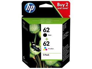 HP 62 Combo Pack Black + Tri-Color Inkjet Print Cartridge