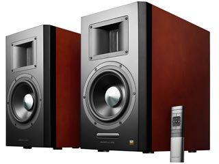 AirPulse A300 Bookshelf Hi-Res Bluetooth Speakers - Cherry Wood by Phil Jones