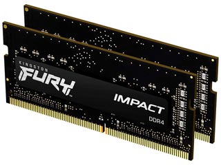 Kingston 16GB FURY Impact DDR4 3200MHz Non-ECC CL20 SODIMM (Kit of 2) [KF432S20IBK2/16]