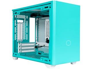Cooler Master Masterbox NR200P Windowed Mini Tower Case Tempered Glass - Caribbean Blue